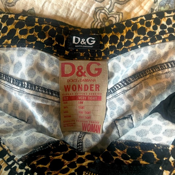 Dolce & gabana size 27 leopard print denim leggings very tight - Picture 2 of 6